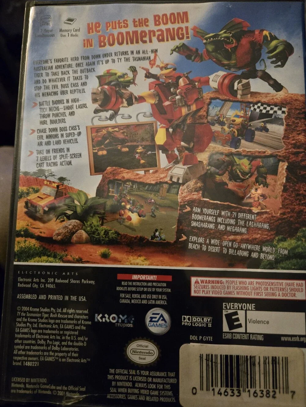 Nintendo GameCube Game TY2 Bush Rescue